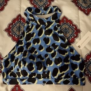 Anthropologie NEW WITH TAGS swimwear bikini top SIZE SMALL printed